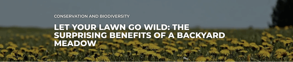Let your lawn go wild - earthday.org